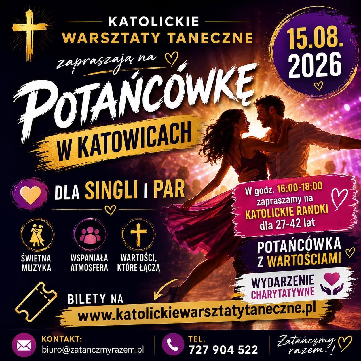 Potańcówka w Katowicach 15.08.2026 dla singli i par