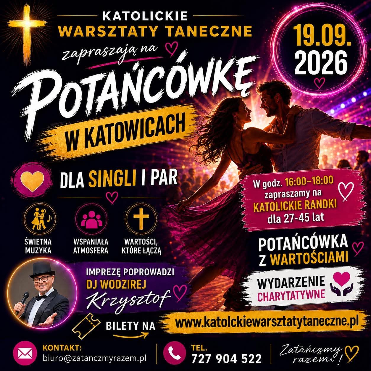 Potańcówka w Katowicach 19.09.2026 dla singli i par