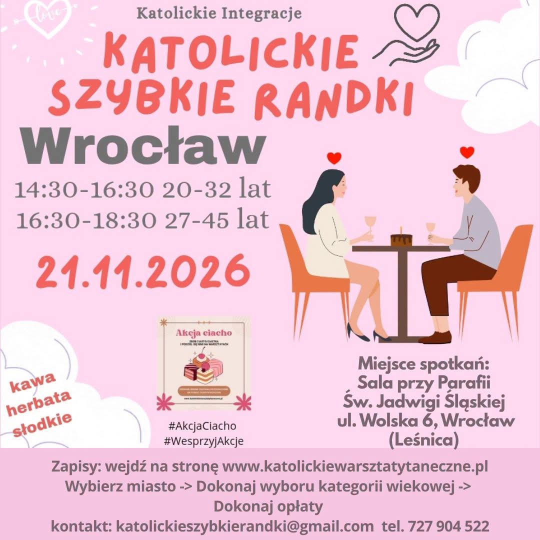 Wrocław 21.11.2026 Katolickie Randki