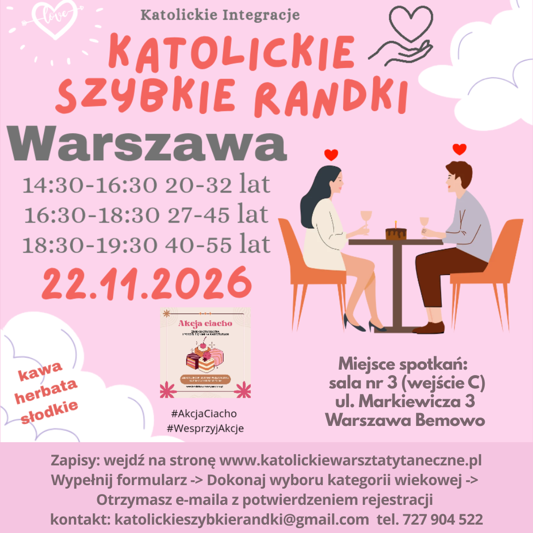 Warszawa 22.11.2026 Katolickie Randki