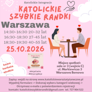 Warszawa 25.10.2026 Katolickie Randki